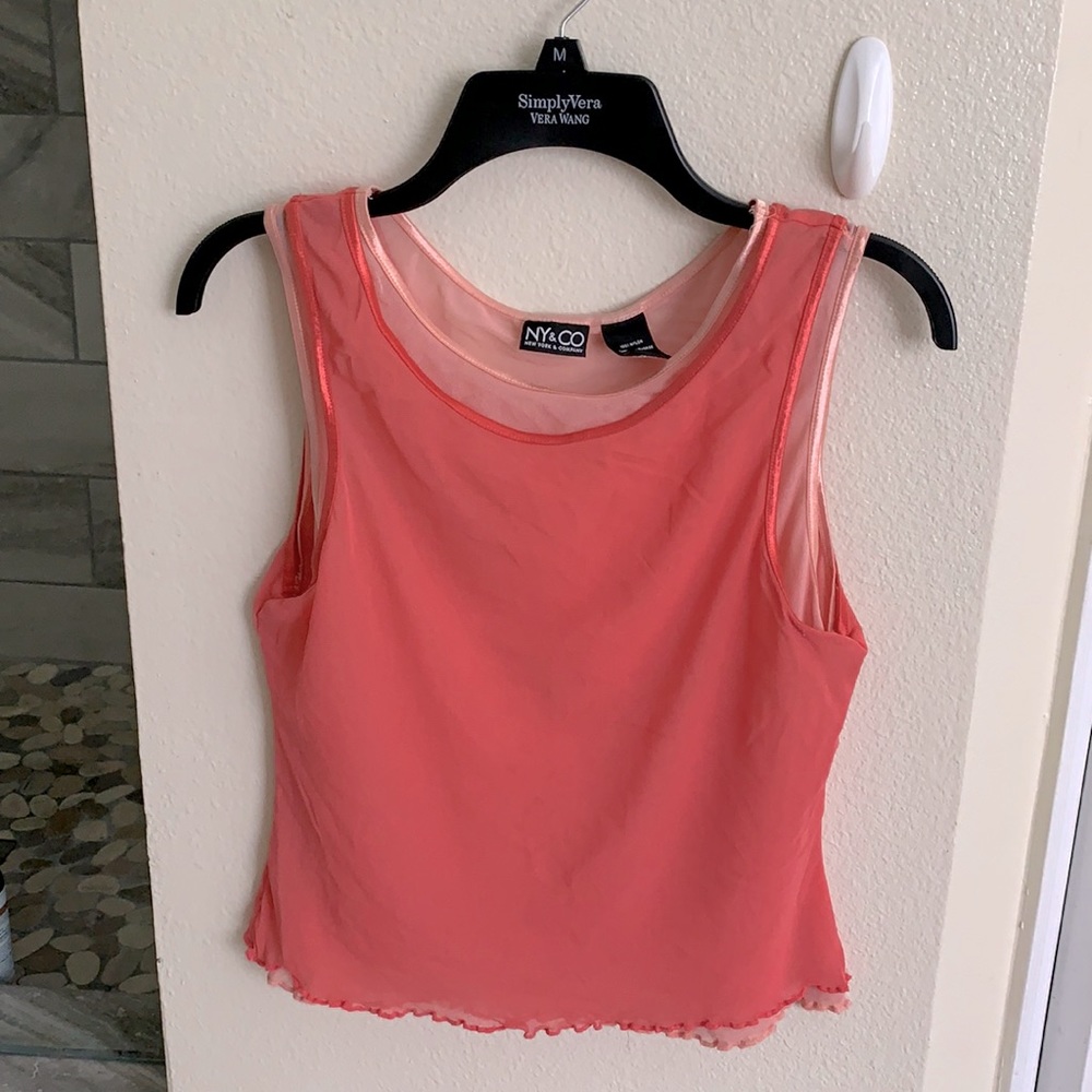Peach & Pink Sheer Shirt